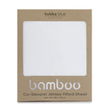 Bubba Blue- White Bamboo Co Sleeper Fitted Sheet