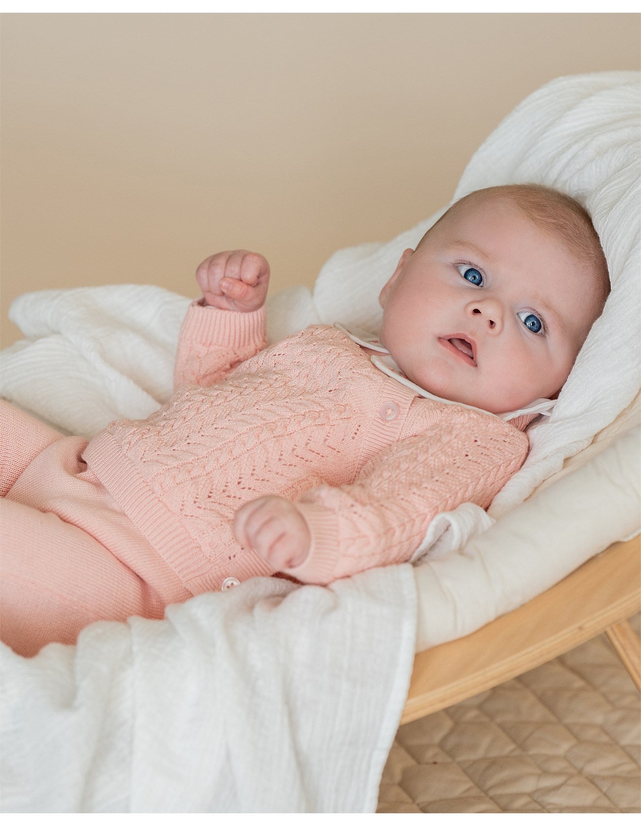 Bebe - Rose Gemma Organic Pointelle Knitted Jumper
