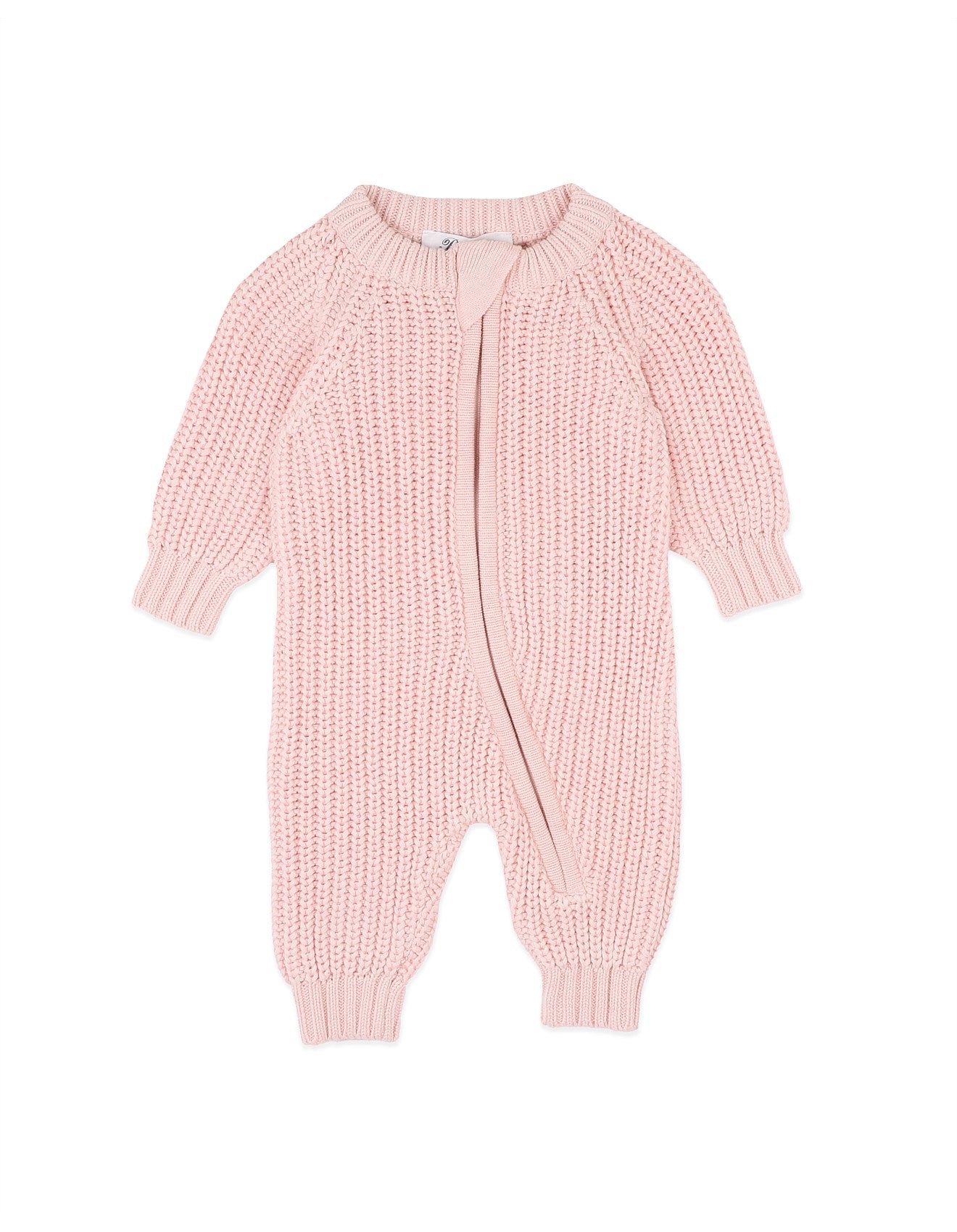 Bebe - Pink Knitted Zip Romper