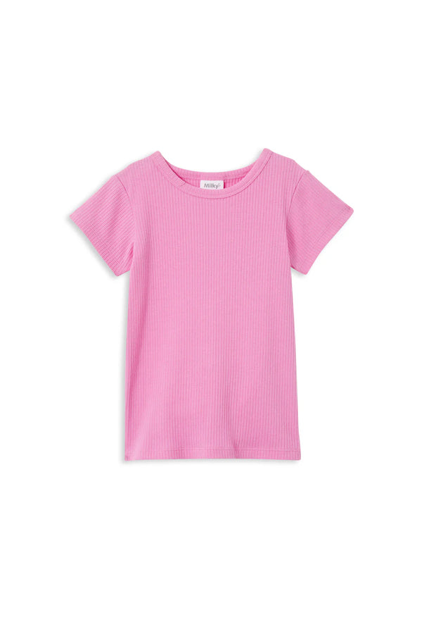 Milky Clothing - Pink Rib Tee