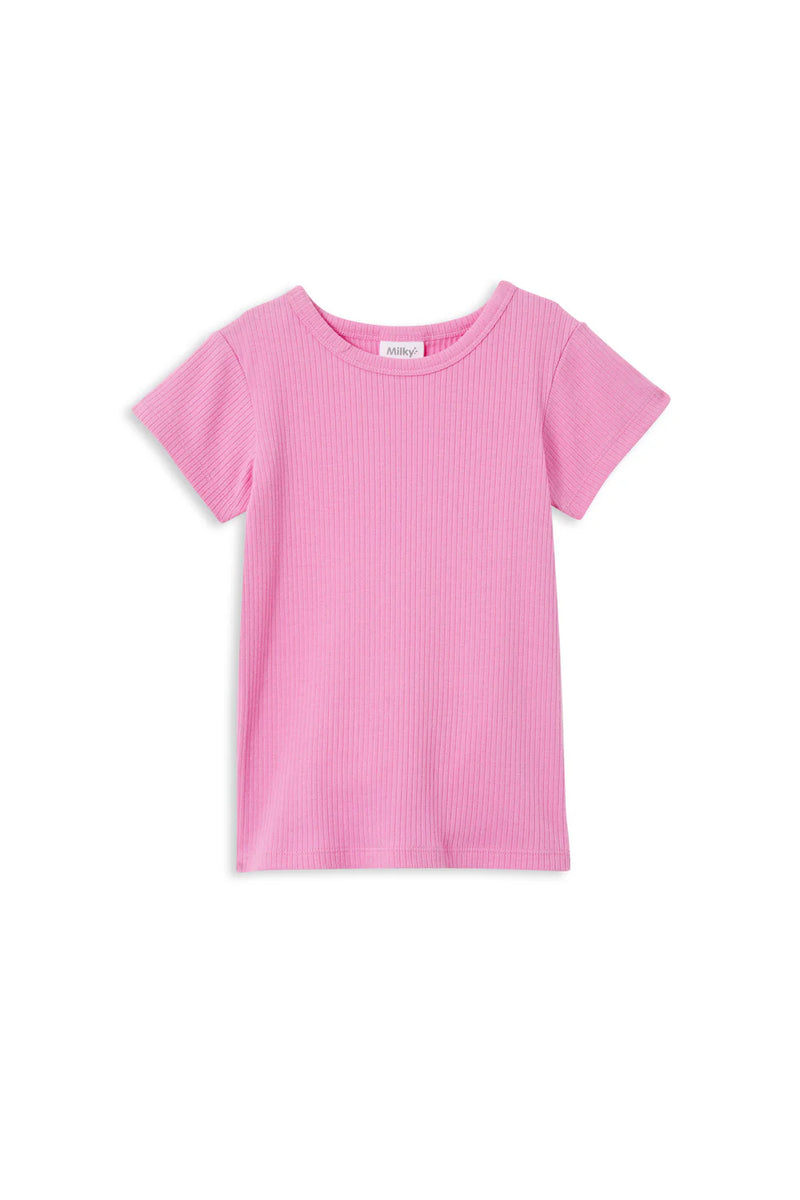 Milky Clothing - Pink Rib Tee