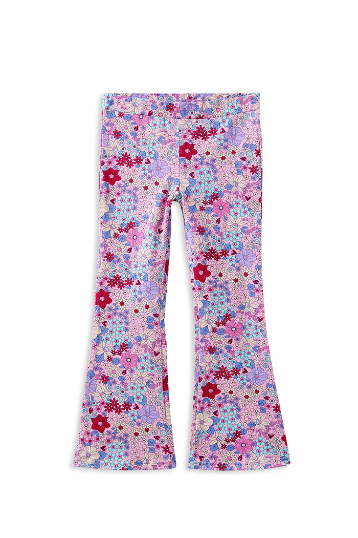 Milky Clothing - Lilac Bloom Flared Leggings