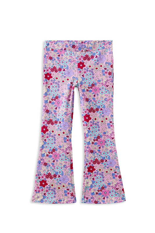 Milky Clothing - Lilac Bloom Flared Leggings