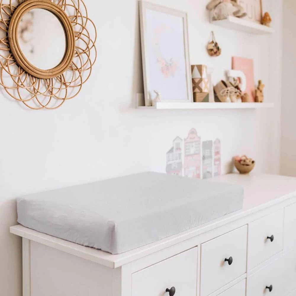 Snuggle Hunny Kids- Stone Fitted Bassinet Sheet & Change Pad Cover