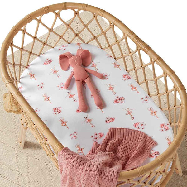 Snuggle Hunny Kids- Ballerina Fitted Bassinet Sheet & Change Pad Cover