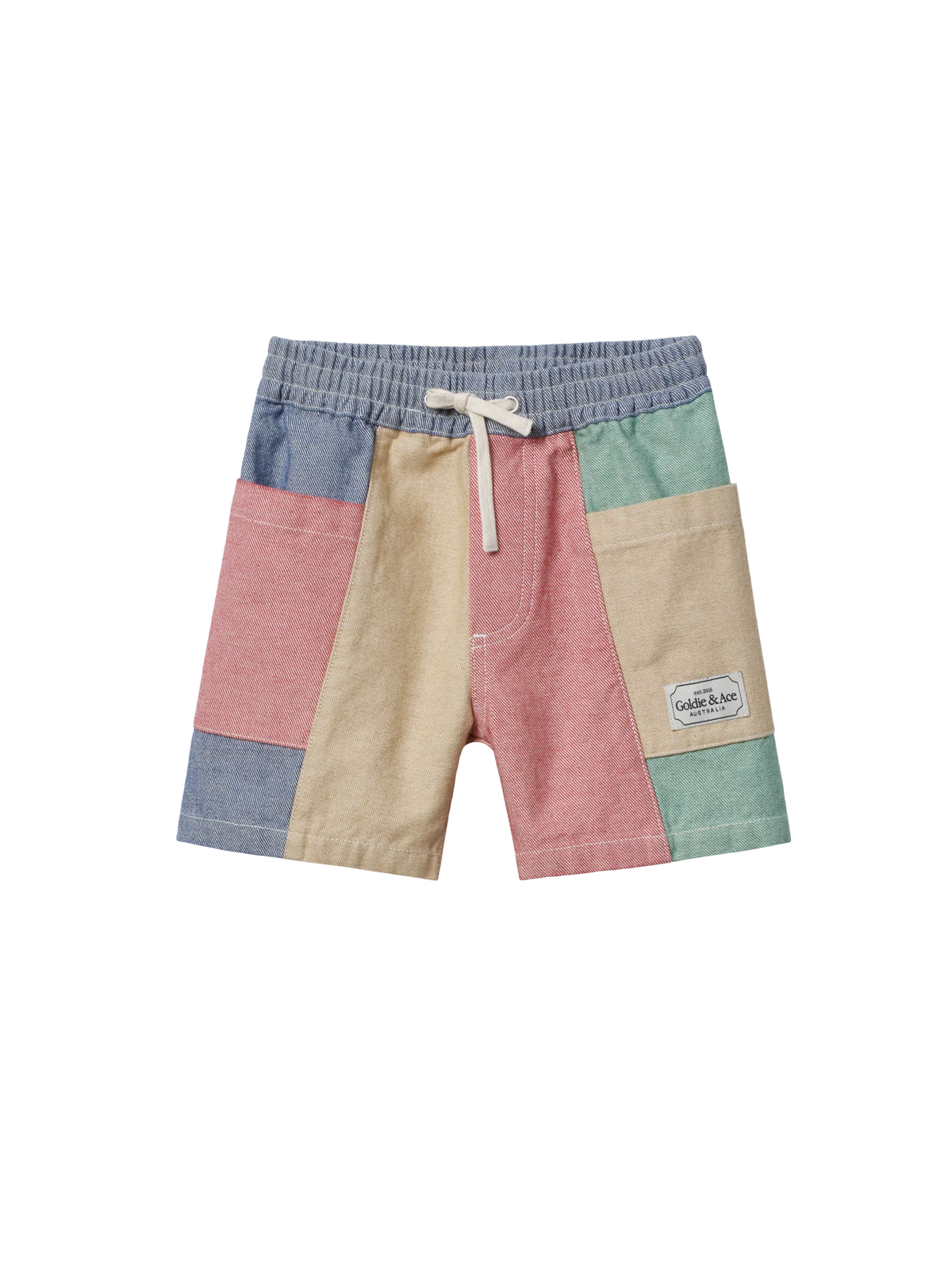 Goldie + Ace - Patchwork Multi Noah Pocket Shorts