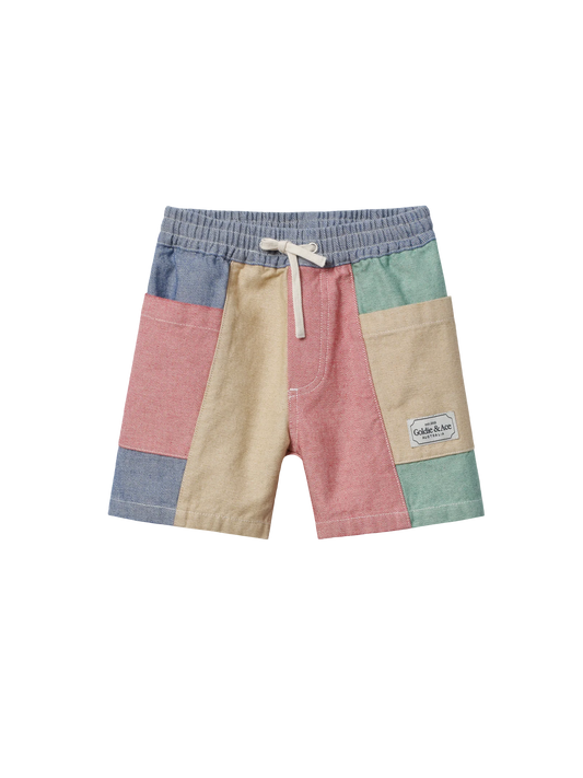 Goldie + Ace - Patchwork Multi Noah Pocket Shorts