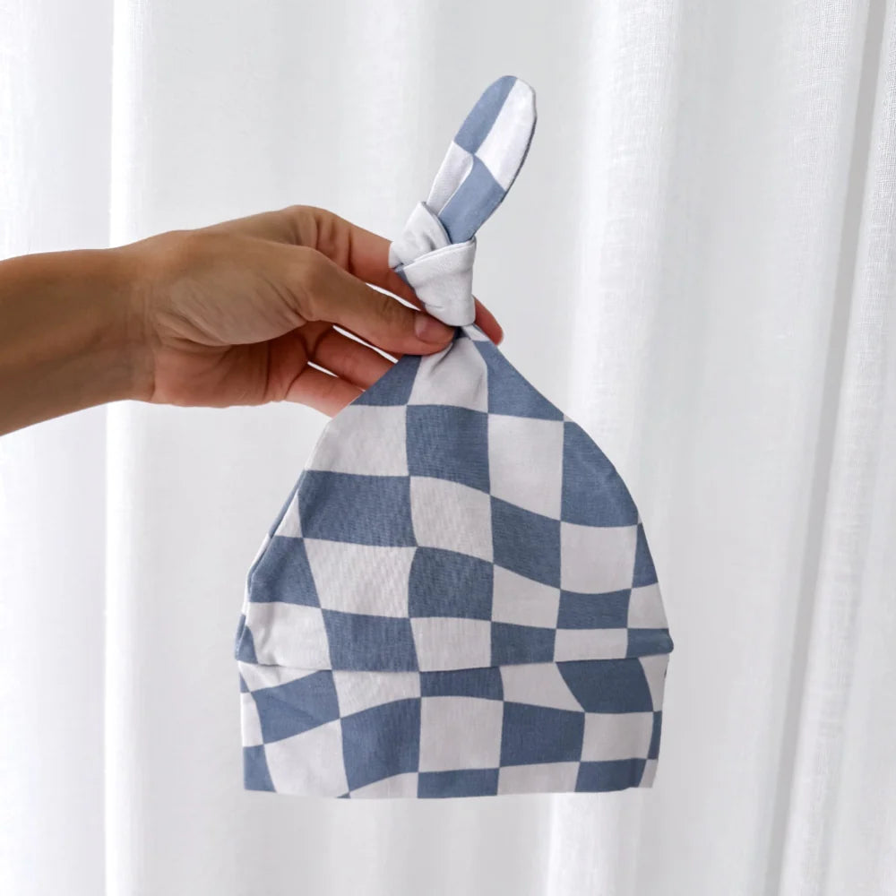 Basic Label Co - Checkers Knotted Beanie