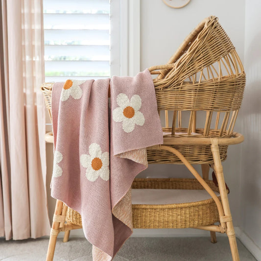 Alimrose- Pink Daisy Days Baby Blanket