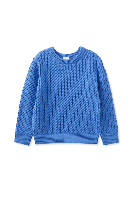 Milky Clothing - Blue Cable Knit Jumper