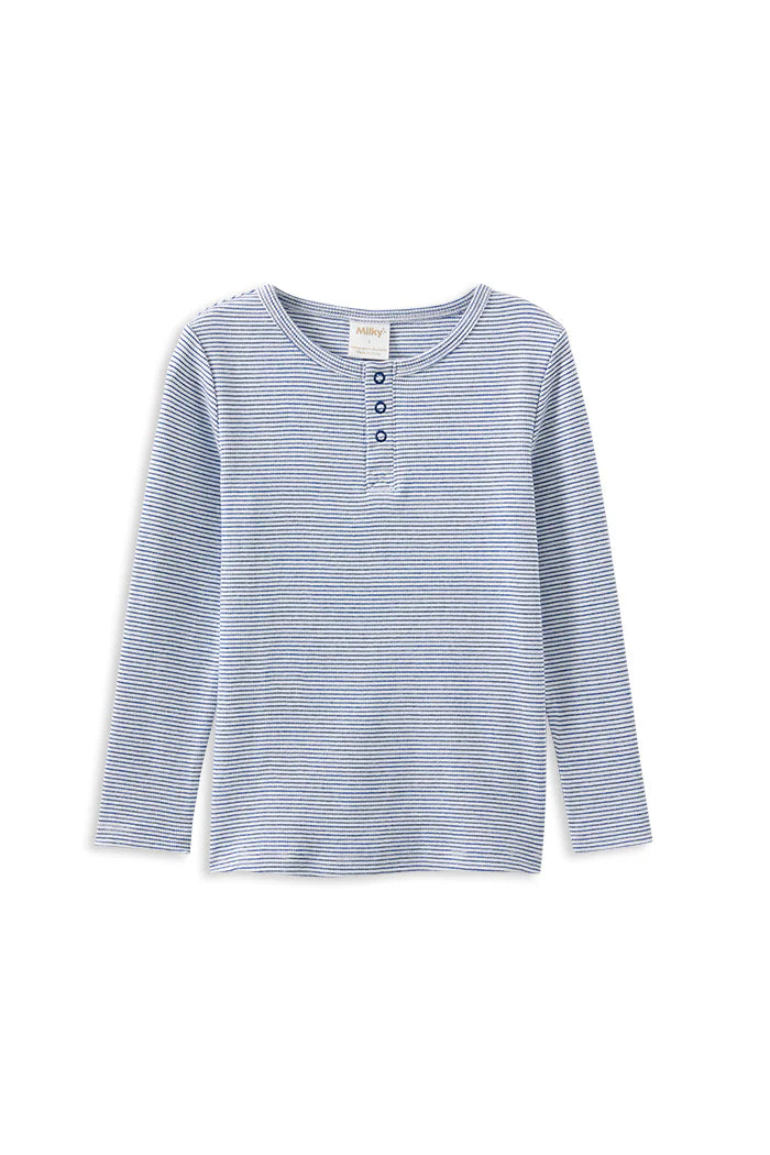 Milky Clothing - Blue Stripe Henley