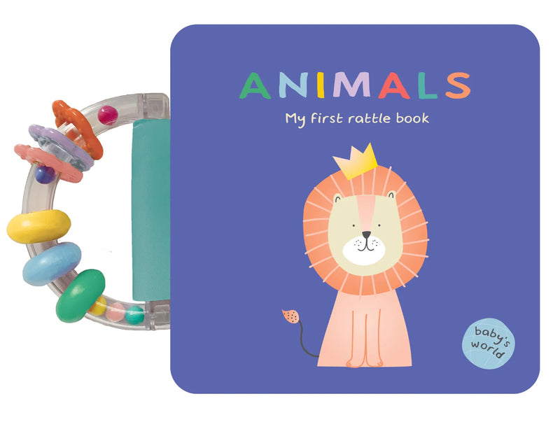 Baby's World - Animals Rattle Handle Board Book