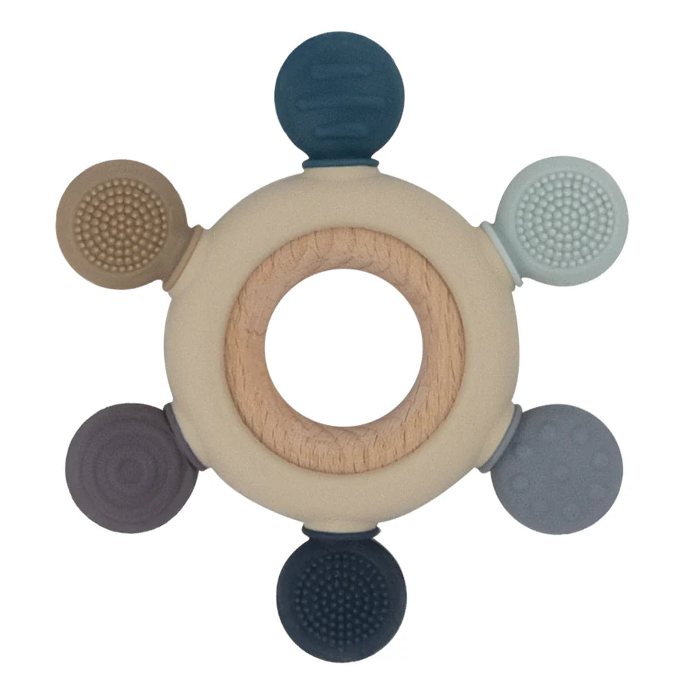Playground- Steel Blue Multi-Surface Teething Wheel