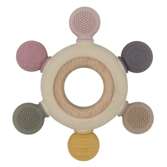Playground- Rose Multi-Surface Teething Wheel