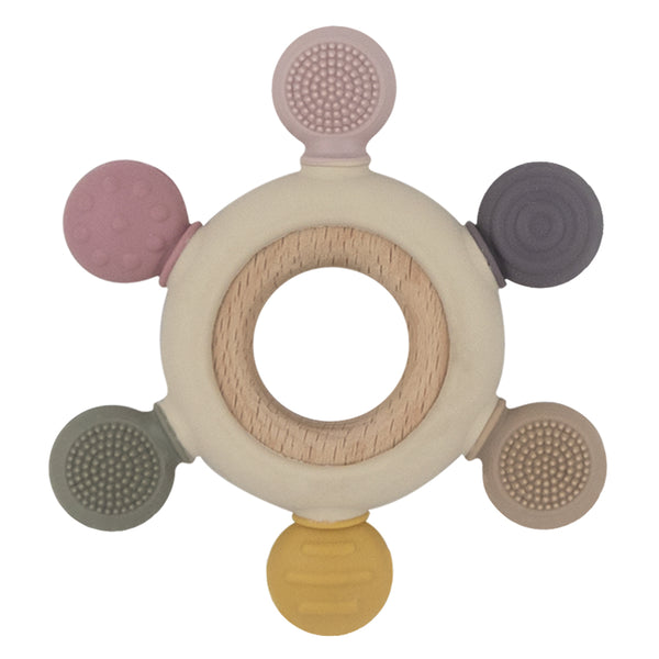 Playground- Rose Multi Surface Teething Wheel