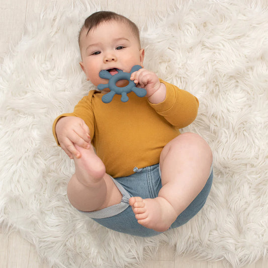 Playground- Steel Blue Silicone Splash Teether