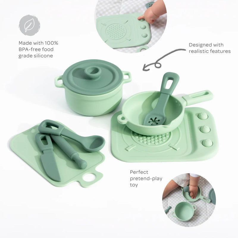 Playground- 9 Piece Kitchen Playset- Sage