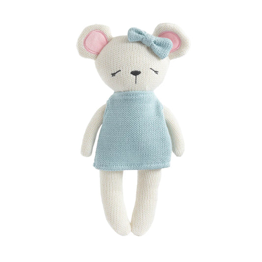 Living Textiles-  Knitted Animal Toy- Molly The Mouse