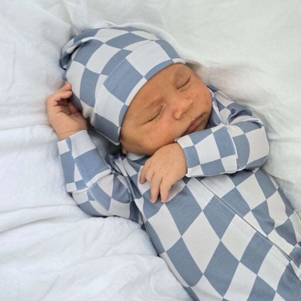 Basic Label Co - Checkers Knotted Beanie