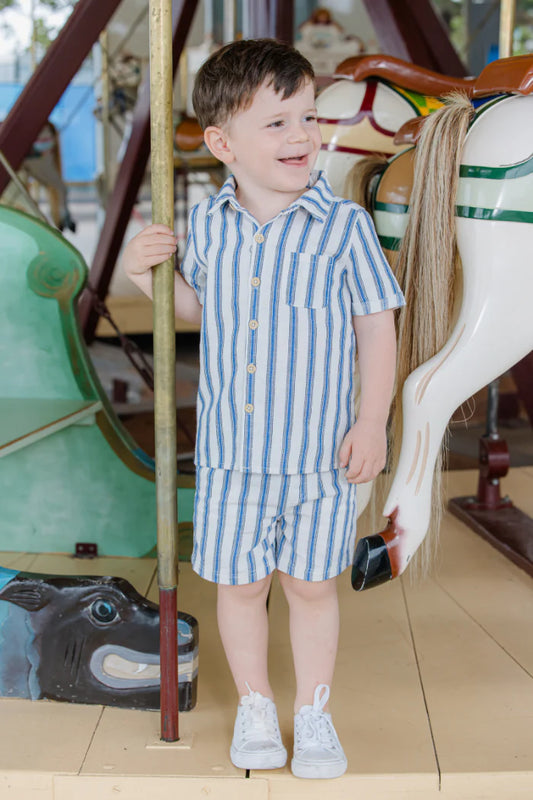 Milky Clothing - Stripe Linen Set