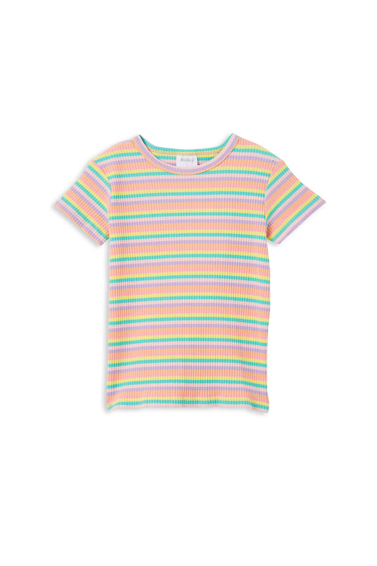 Milky Clothing - Stripe Rib Tee