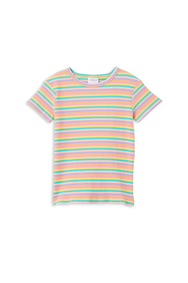 Milky Clothing - Stripe Rib Tee