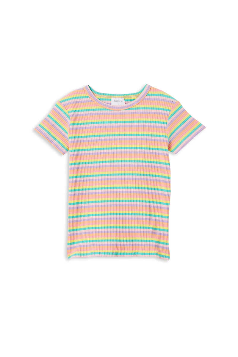 Milky Clothing - Stripe Rib Tee