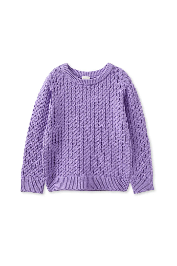 Milky Clothing - Lilac Cable Knit Jumper