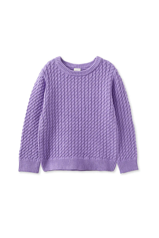 Milky Clothing - Lilac Cable Knit Jumper