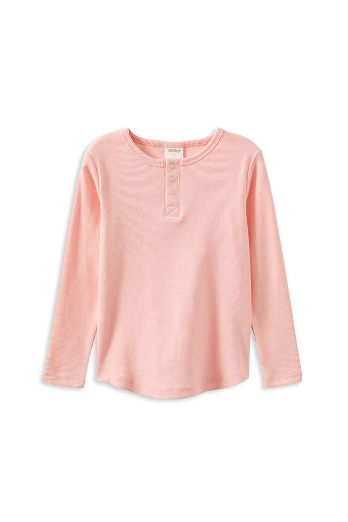 Milky Clothing - Whisper Rose Henley