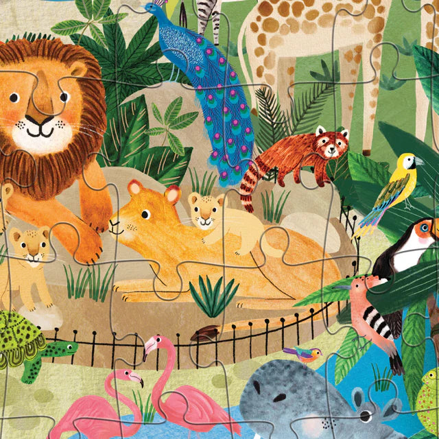 Crocodile Creek- Zoo-50 Piece Flat House Puzzle