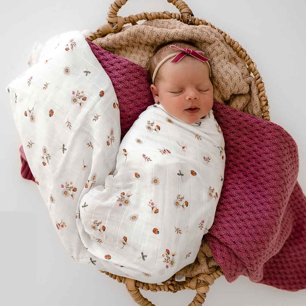 Snuggle Hunny Kids-Ladybug Organic Muslin Wrap