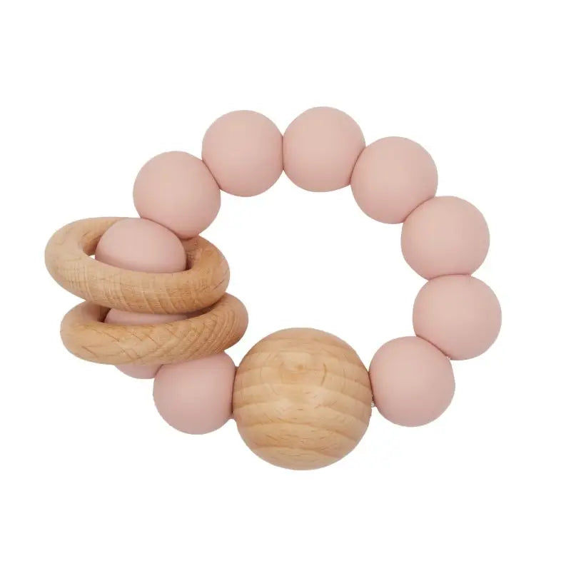 My Little Giggles- Dusty Rose Silicone Ring Teether