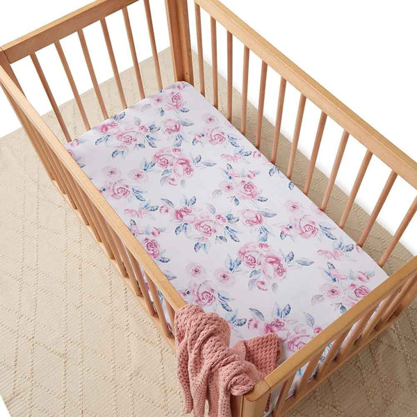 Snuggle Hunny Kids- Lilac Skies Fitted Cot Sheet