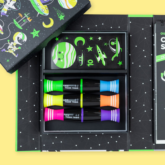 Tiger Tribe-  Outer Space Neon Colouring Set