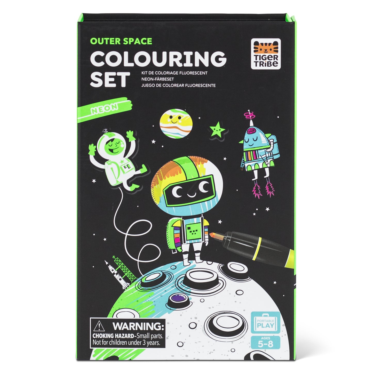 Tiger Tribe-  Outer Space Neon Colouring Set
