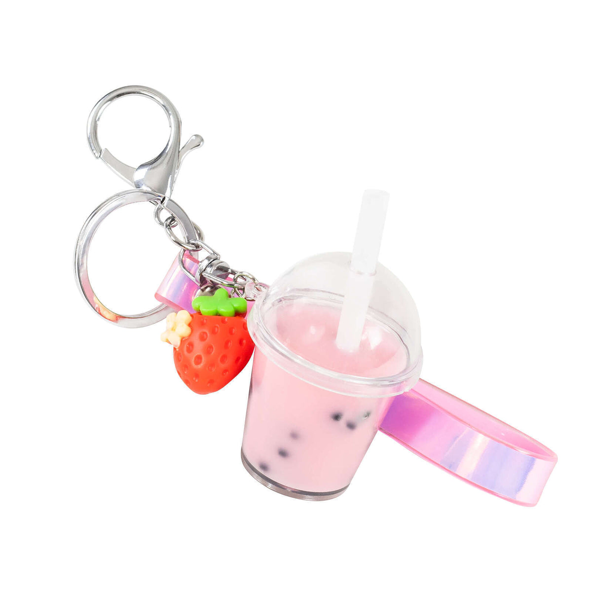 Tiger Tribe - Bag Charm Kit - Strawberry Bubble Tea