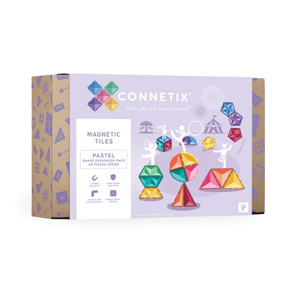 Connetix Tiles- Pastel Shape Expansion Pack 48 Piece