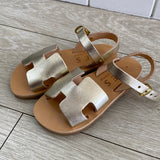 Handmade Greek Athena Kids Sandals- Gold