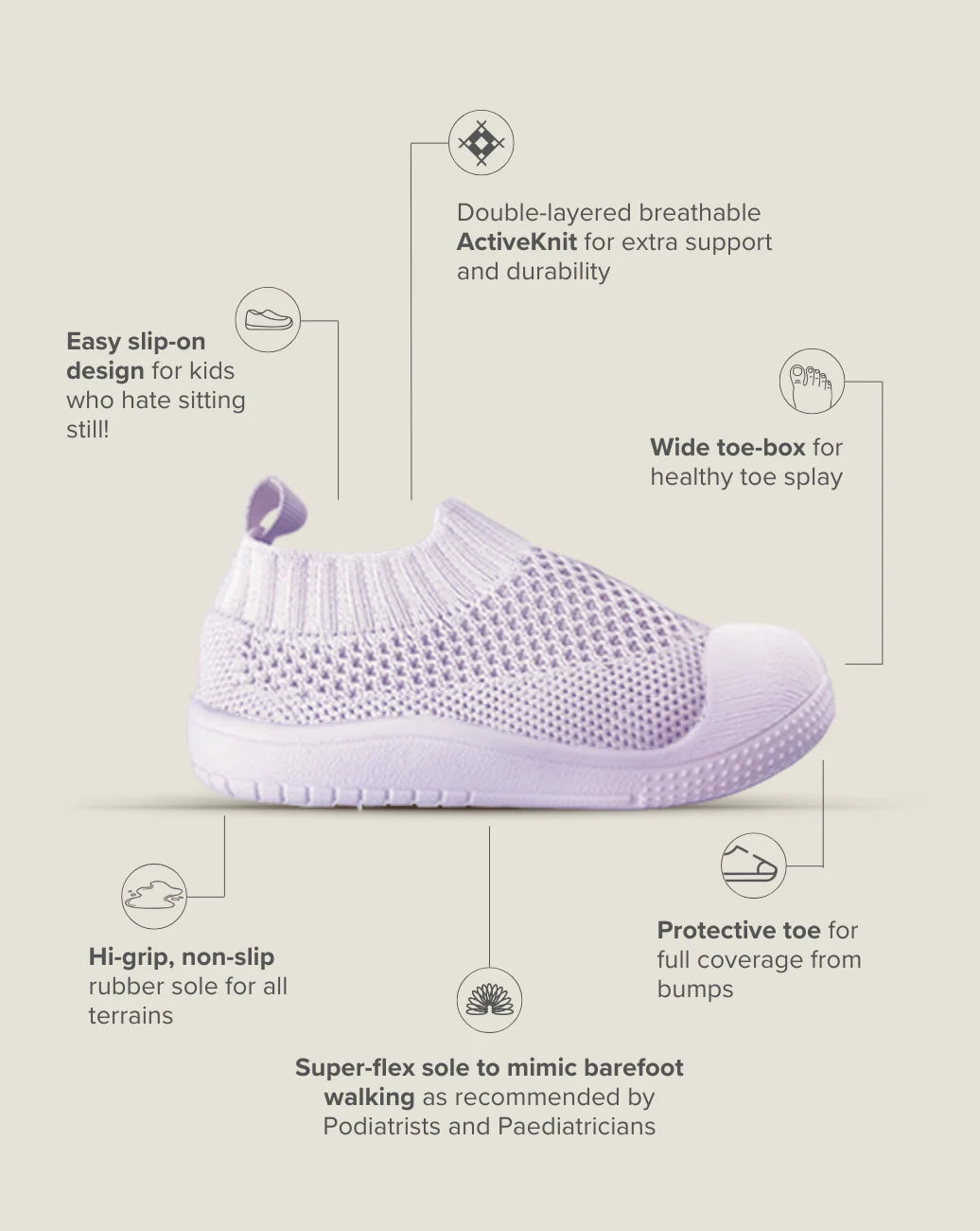 Little Sohls- Slip-on Toddler Shoe – Lilac Haze