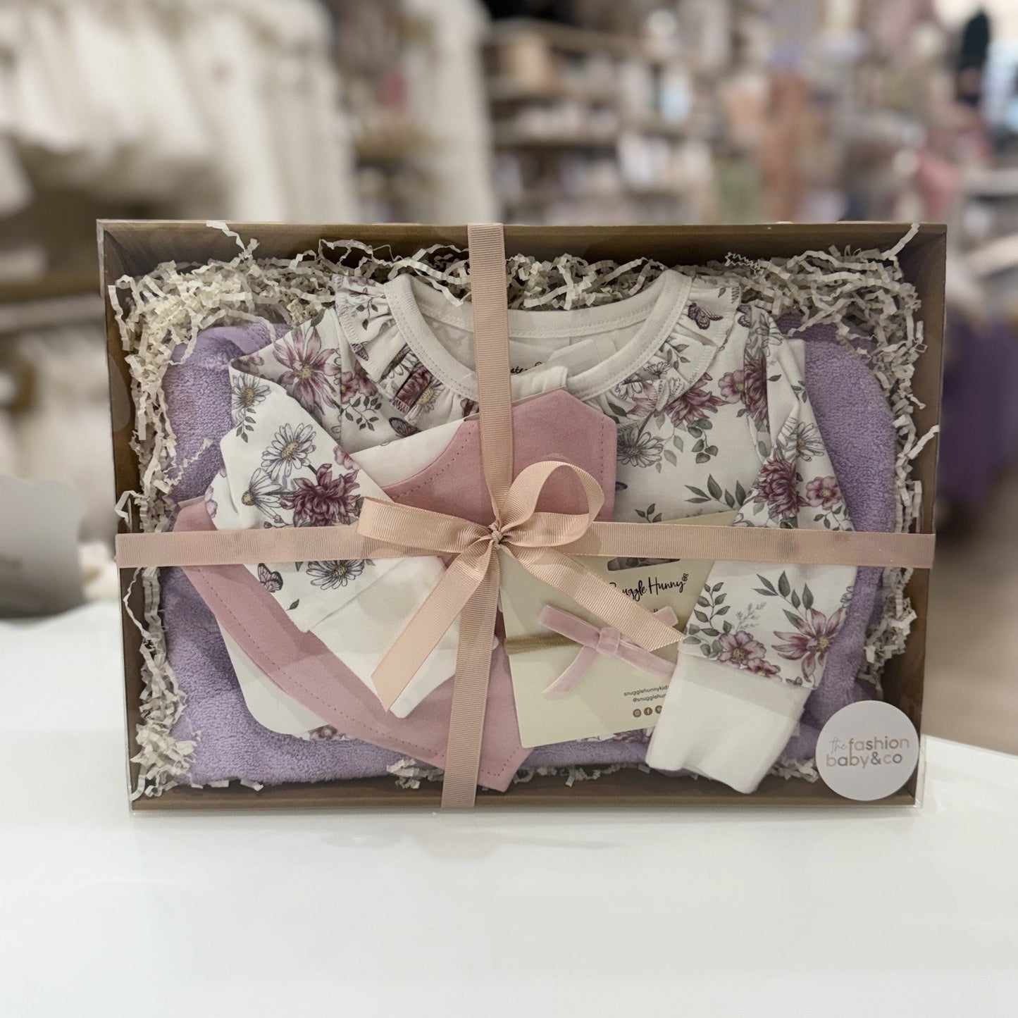 Lilac Floral Baby Gift Box-Large