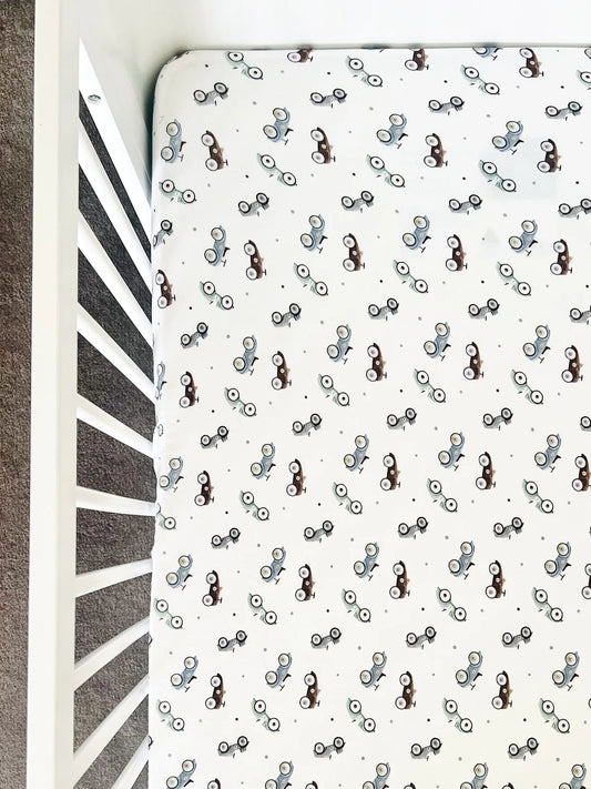 Cuddle Bug & Co - Fitted Cot Sheet Cars