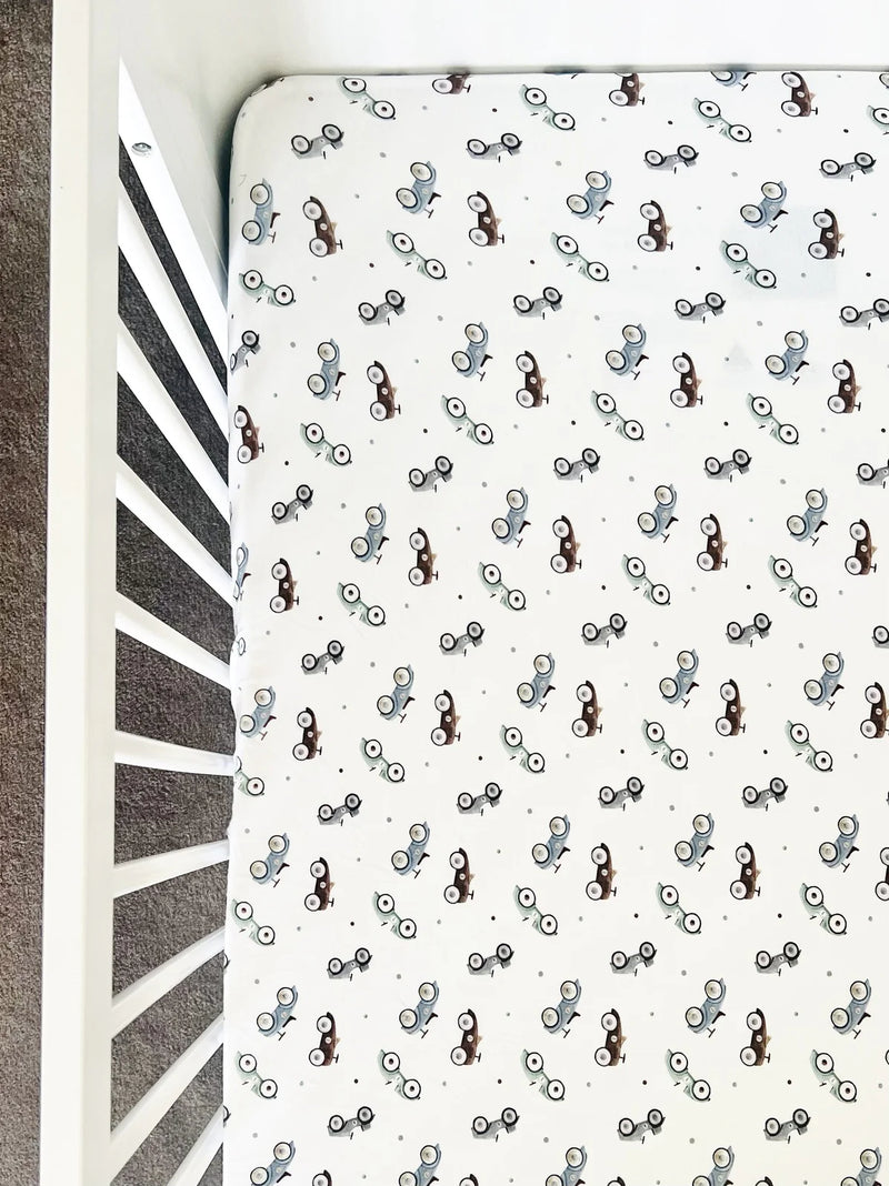 Cuddle Bug & Co - Fitted Cot Sheet Cars