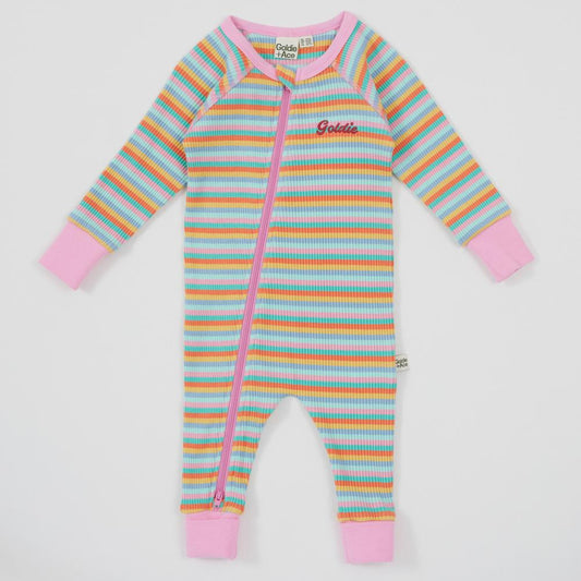 Goldie + Ace - Candy Stripe Zipsuit