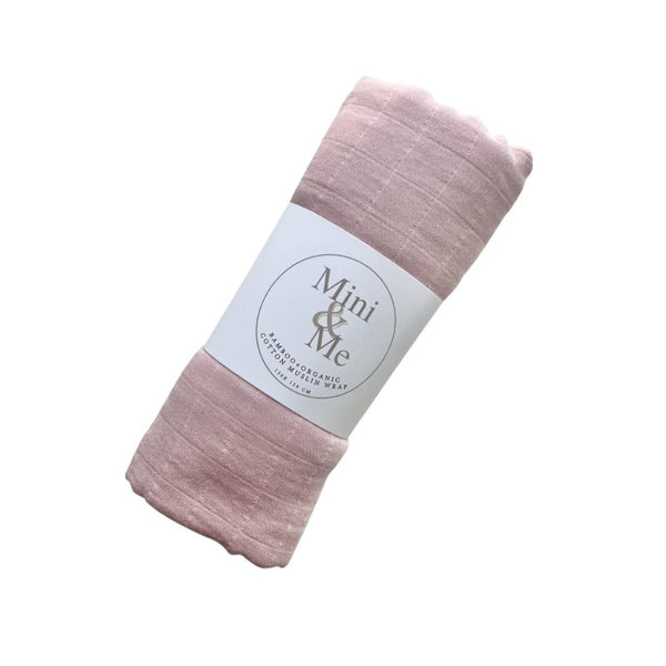 Mini & Me - Blush Bamboo Muslin Wrap