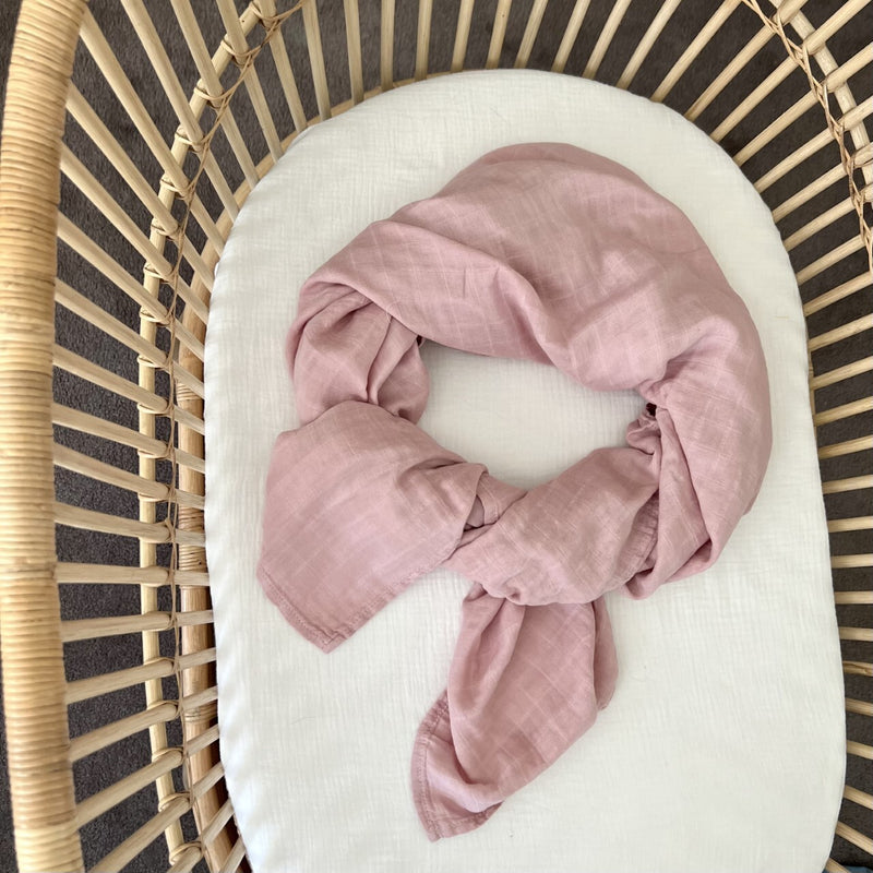 Mini & Me - Blush Bamboo Muslin Wrap