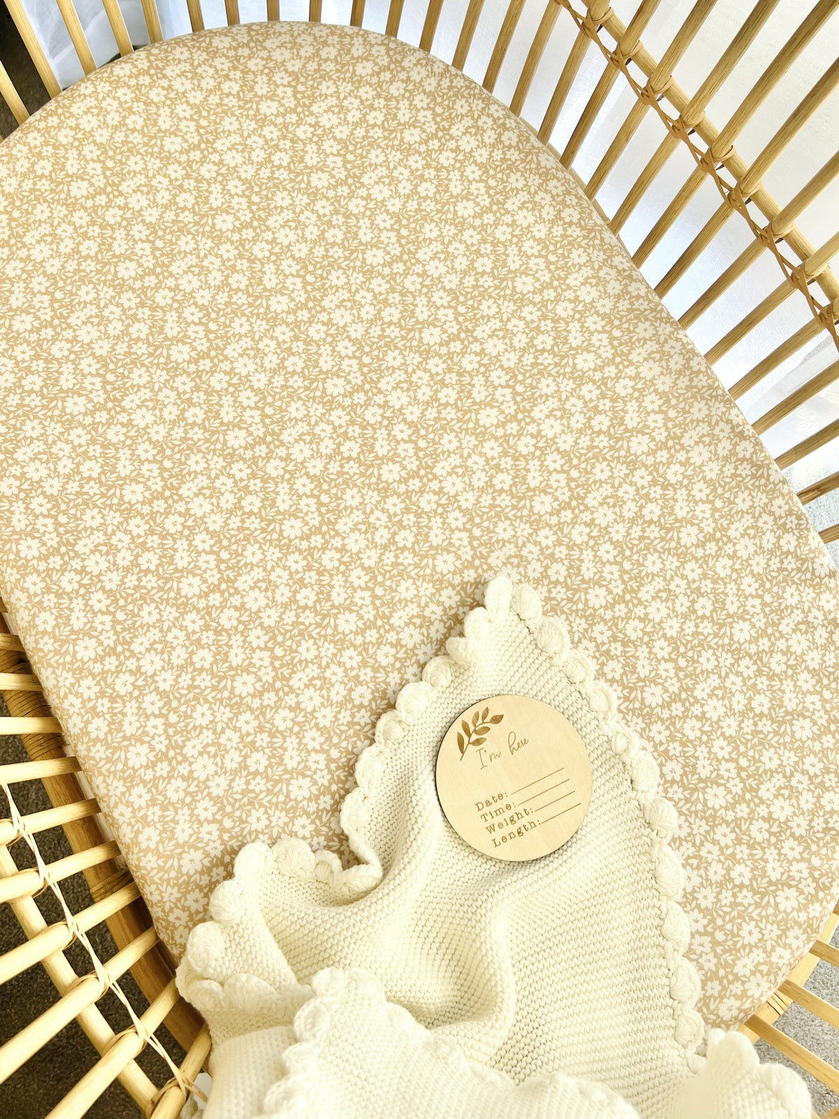 Cuddle Bug & Co - Bethany Organic Fitted Bassinet Sheet