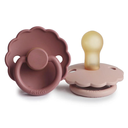 Frigg - Woodchuck/Blush Daisy Pacifier 2 Pack Latex