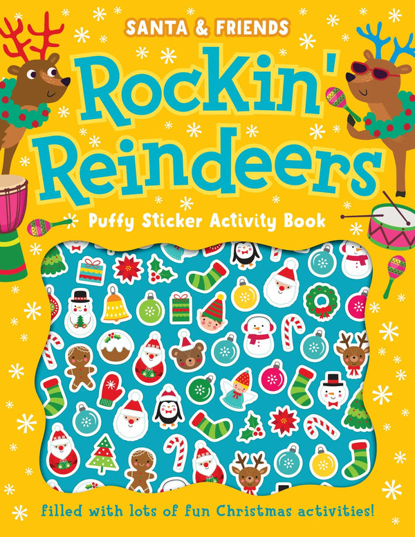 Lake Press - Santa & Friends Rockin' Reindeers Puffy Sticker Book