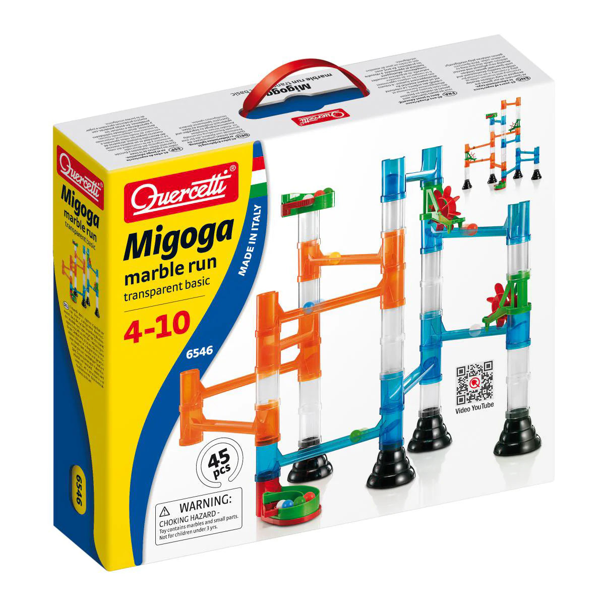 Quercetti- Migoga Transparent- Clear Marble Run